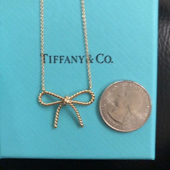 Tiffany & Co 18k Rose Gold Twist Bow Necklace - Picture 5 of 5